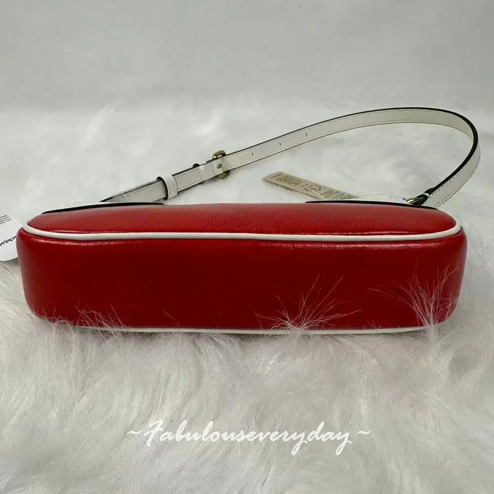 Coach Coachtopia Bowling Small Shoulder Bag Red/White Stripe CFB01 NWT